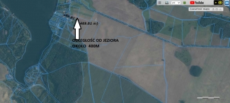 Mazury ziemia orna rola Dąbrówno 22 ha około 400 m od jeziora