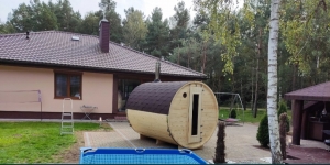Bydgoszcz Toruń Okazja sauna ogrodowa beczka 2x2 FULL Zestaw