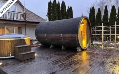 Kraków sprzedaż saun zewnątrzych w kształcie beczki