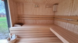 Łódź Sauna fińska sucha zewnętrzna ogrodowa beczka SPA