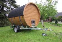 Wrocław sprzedam Sauna Mobilna AQUA 2,4m, piec na drewno, przyczepa lekka