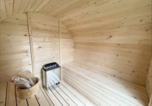 Brno Zahradní sauna dřevěný sud 200cm ruská vana, finská sauna