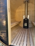 Ostrava Zahradní sauna dřevěný sud 200cm ruská vana, finská sauna