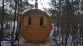 Brno Zahradní sudová sauna 300cm Zahradní sudová sauna s vařičem - Výrobce!