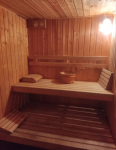 Sauna Ogrodowa Drewniana Kwadro Beczka 200cm Sauna Fińska Domek Bania